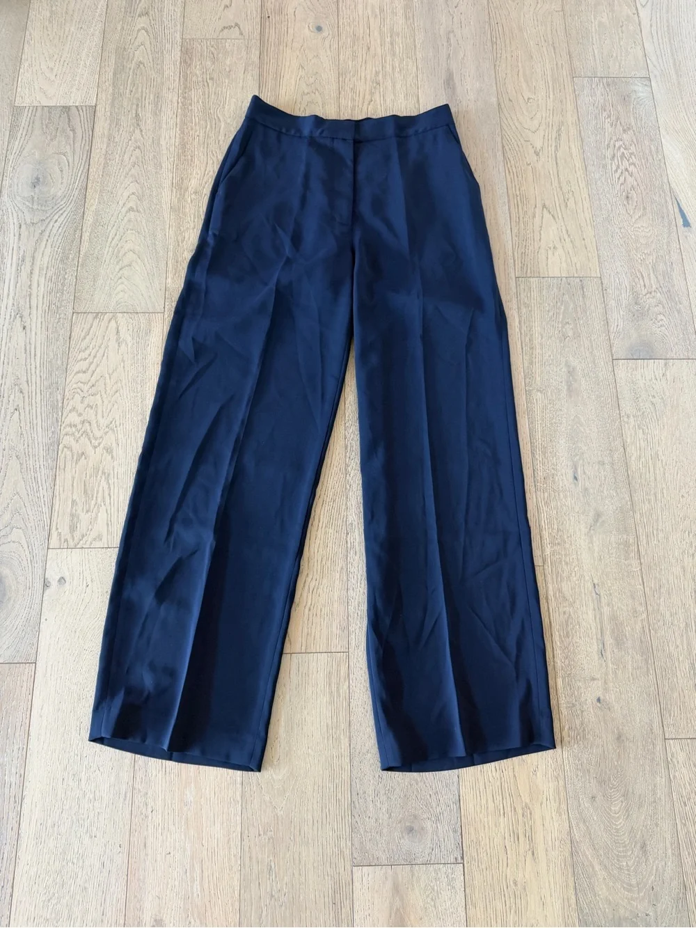 Quince | Pants & Jumpsuits | Quince Stretch Crepe Classic Trouser Pants Navy  Size 2 | Poshmark